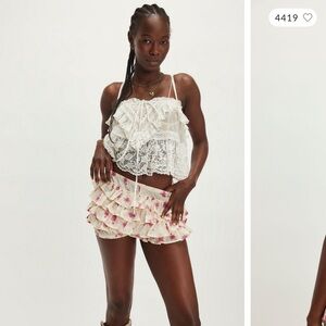 Free People Sweetest Sexiest Ruffled Bloomers / Shorts, Never Worn